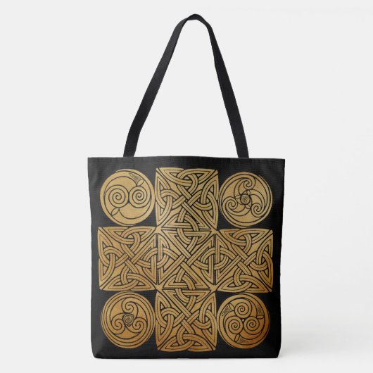 Celtic Knotwork Cross Tote Bag (Voorkant)
