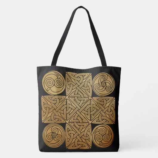 Celtic Knotwork Cross Tote Bag (Achterkant)