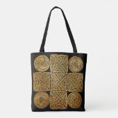 Celtic Knotwork Cross Tote Bag (Achterkant)