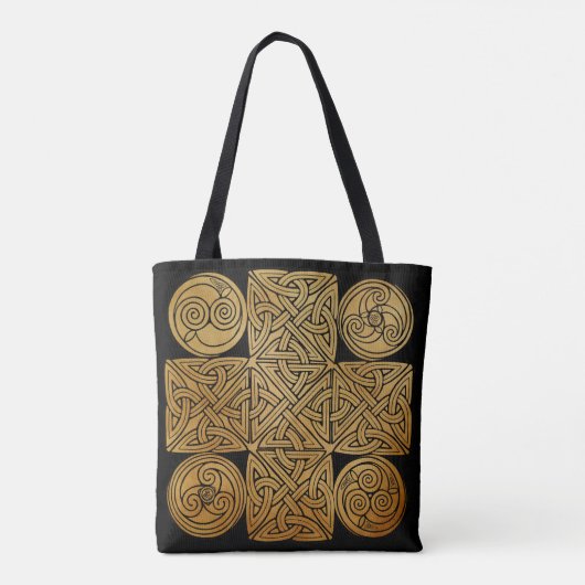 Celtic Knotwork Cross Tote Bag (Achterkant)