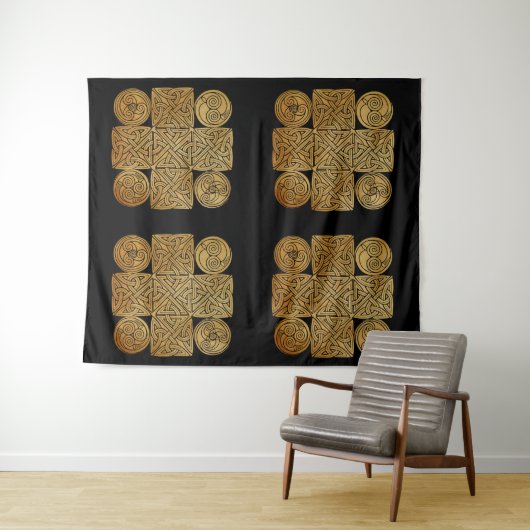 Celtic Knotwork Cross Wandkleed (In Situ (horizontaal))