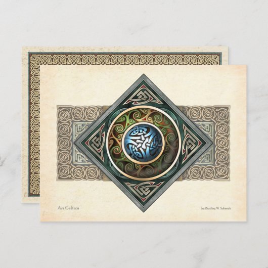 Celtic Knotwork Design Briefkaart (Voorkant / Achterkant)