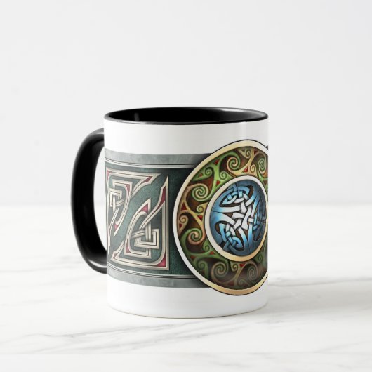 Celtic Knotwork Design Mok (Voorkant links)