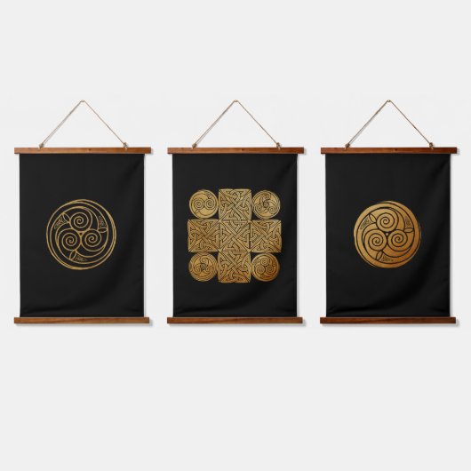Celtic Knotwork Design set Hangend Wandkleed (Driedubbel)