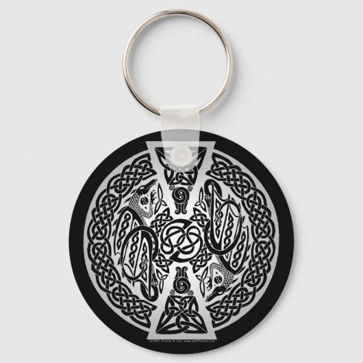 Celtic Knotwork Dragons Sleutelhanger (Voorkant)