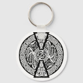 Celtic Knotwork Dragons Sleutelhanger (Voorkant)