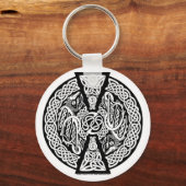 Celtic Knotwork Dragons Sleutelhanger (Voorkant)