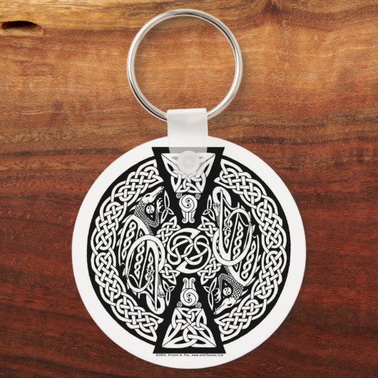 Celtic Knotwork Dragons Sleutelhanger (Voorkant)