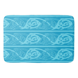 Celtic Knotwork Fish in Blue Badmat