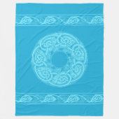 Celtic Knotwork Fish in Blue Fleece Deken (Voorkant)
