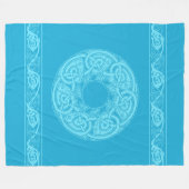 Celtic Knotwork Fish in Blue Fleece Deken (Voorkant (Horizontaal))