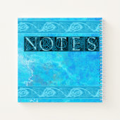 Celtic Knotwork Fish in Blue Notitieboek (Achterkant)