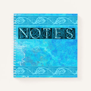 Celtic Knotwork Fish in Blue Notitieboek