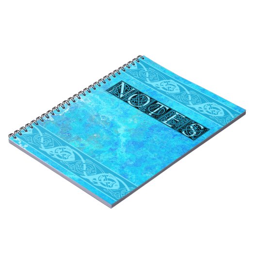 Celtic Knotwork Fish in Blue Notitieboek (Linkerzijde)