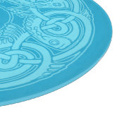 Celtic Knotwork Fish in Blue Snijplank (Hoek)