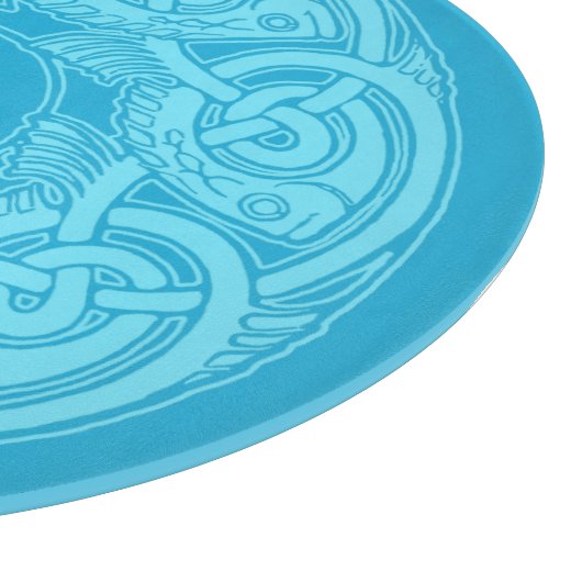 Celtic Knotwork Fish in Blue Snijplank (Hoek)