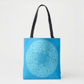 Celtic Knotwork Fish in Blue Tote Bag (Voorkant)