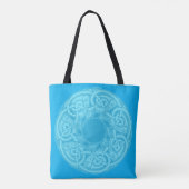 Celtic Knotwork Fish in Blue Tote Bag (Achterkant)