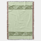 Celtic Knotwork Fish in Green Deken (Voorkant Verticaal)