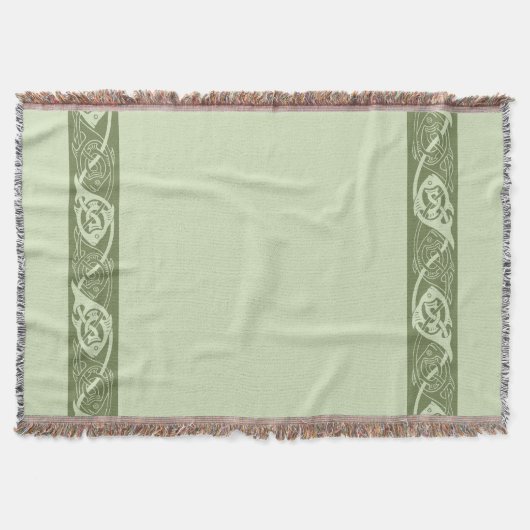 Celtic Knotwork Fish in Green Deken (Voorkant)