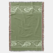 Celtic Knotwork Fish in Green Deken (Voorkant Verticaal)