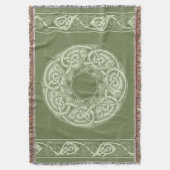 Celtic Knotwork Fish in Green Deken (Voorkant Verticaal)