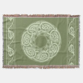 Celtic Knotwork Fish in Green Deken (Voorkant)