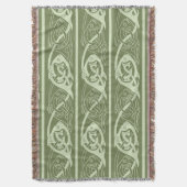 Celtic Knotwork Fish in Green Deken (Voorkant Verticaal)