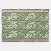 Celtic Knotwork Fish in Green Deken (Voorkant)