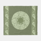 Celtic Knotwork Fish in Green Fleece Deken (Voorkant (Horizontaal))