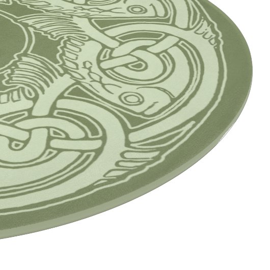 Celtic Knotwork Fish in Green Snijplank (Hoek)