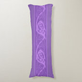 Celtic Knotwork Fish in Paars Lichaamskussen (Voorkant Verticaal)