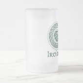 Celtic Knotwork Irish Medallion Pattern in Green Matglas Bierpul (Center)