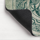 Celtic Knotwork Irish Medallion Pattern in Green Muismat (Hoek)