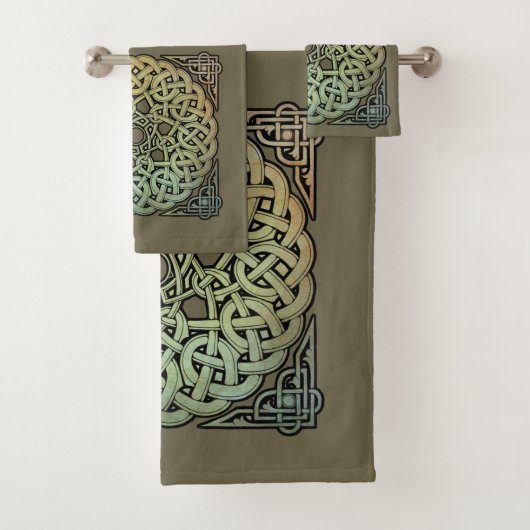 Celtic Knotwork Mandala Bad Handdoek (Insitu)