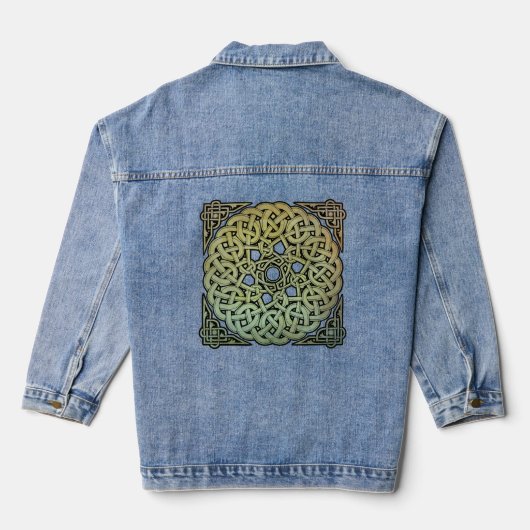 Celtic Knotwork Mandala Denim Jacket (Achterkant)