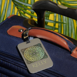 Celtic Knotwork Mandala Gepersonaliseerd Bagagelabel