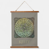 Celtic Knotwork Mandala Gepersonaliseerd Hangend Wandkleed (Voorkant)