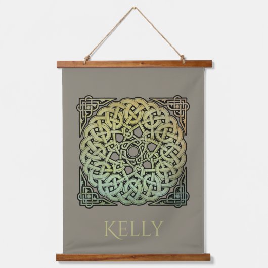 Celtic Knotwork Mandala Gepersonaliseerd Hangend Wandkleed (Voorkant)