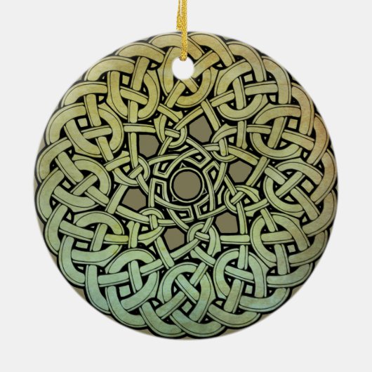 Celtic Knotwork Mandala Keramisch Ornament (Achterkant)