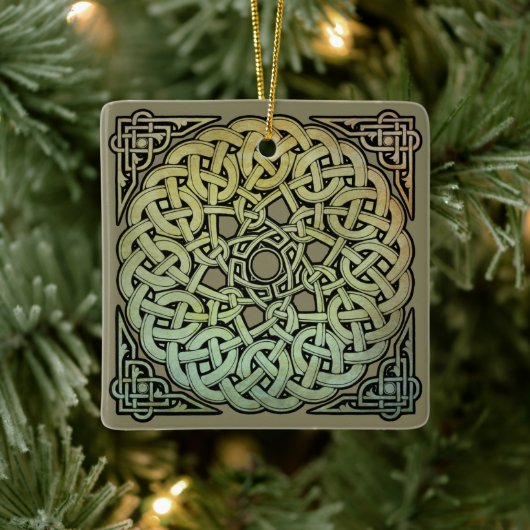 Celtic Knotwork Mandala Keramisch Ornament (Boom)