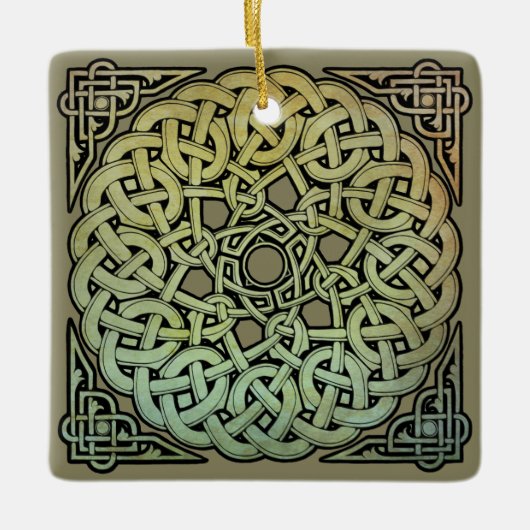 Celtic Knotwork Mandala Keramisch Ornament (Voorkant)