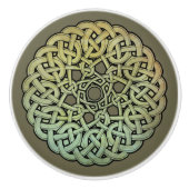Celtic Knotwork Mandala Keramische Knop (Voorkant)