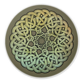 Celtic Knotwork Mandala Keramische Knop