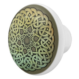 Celtic Knotwork Mandala Keramische Knop