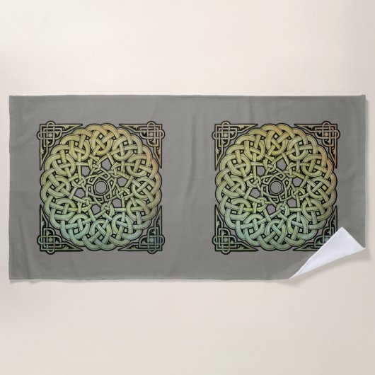 Celtic Knotwork Mandala Strandlaken (Voorkant)