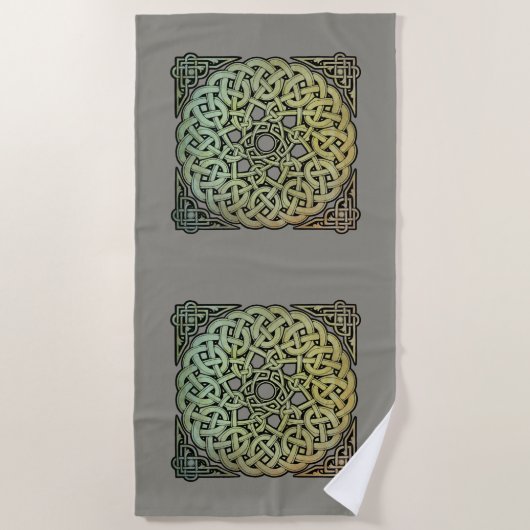 Celtic Knotwork Mandala Strandlaken (Voorkant)