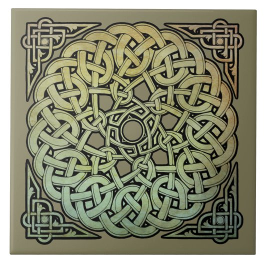 Celtic Knotwork Mandala Tegeltje (Voorkant)