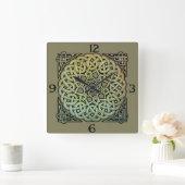 Celtic Knotwork Mandala Vierkante Klok (Huis)