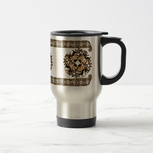 Celtic Knotwork Mokken, katteontwerp #2 Reisbeker (Rechts)